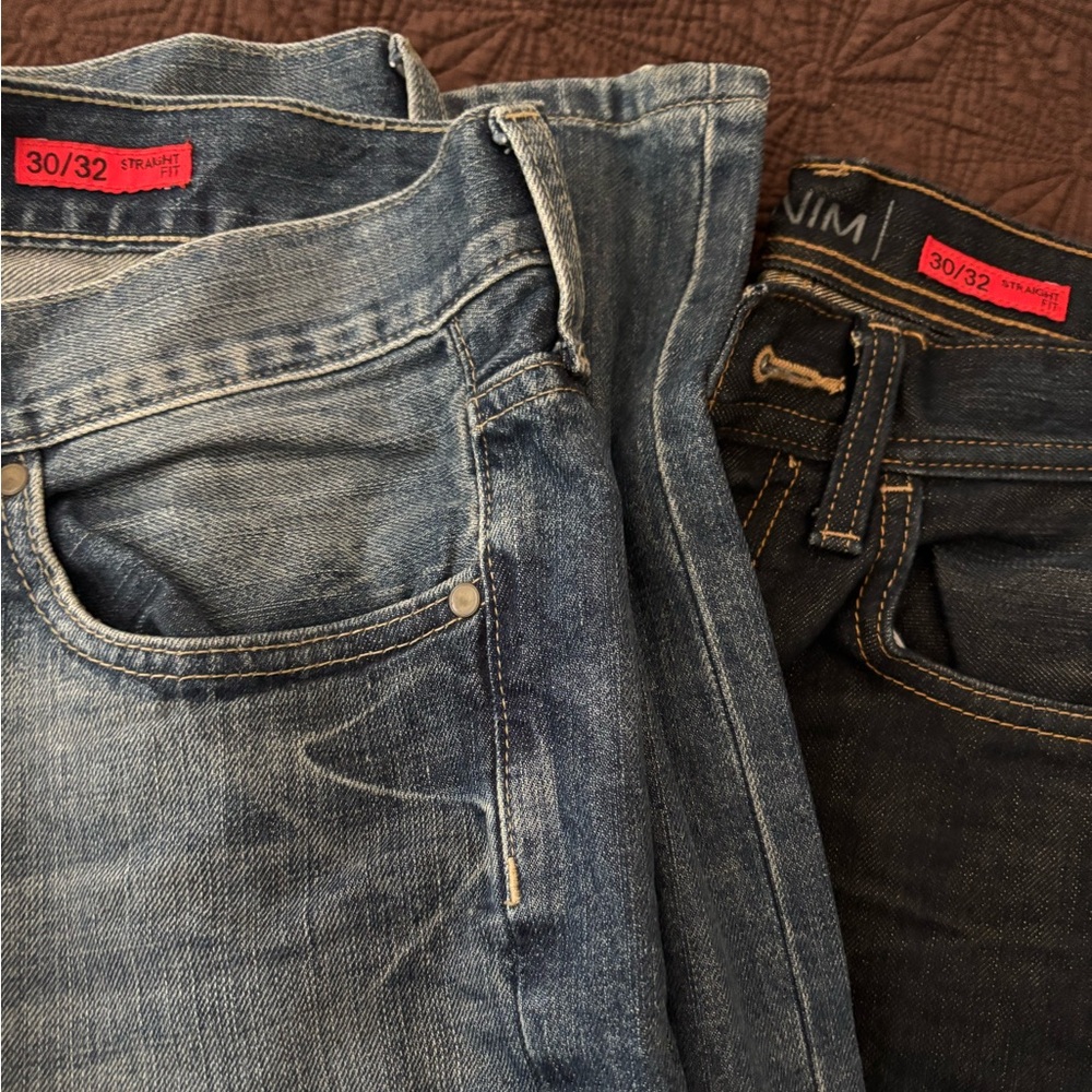 Bundle: 2 Apt. 9 Men’s Jeans Size 30x32 Straight Fit Dark + Medium Wash